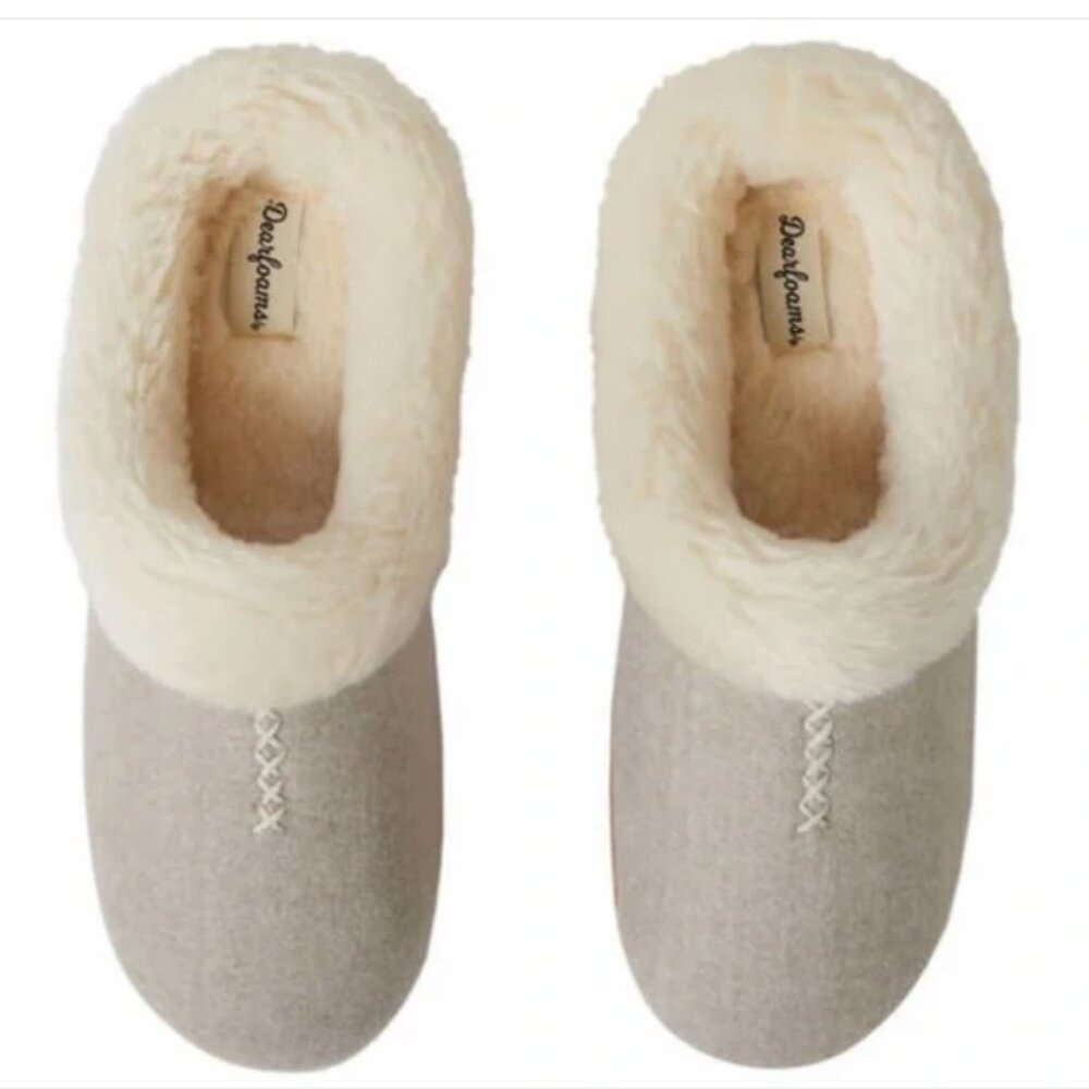 NEW! Dearfoams Ladies' Slipper, Beige